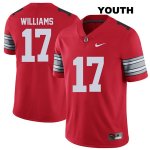 Youth NCAA Ohio State Buckeyes Alex Williams #17 College Stitched 2018 Spring Game Authentic Nike Red Football Jersey IT20P63KC